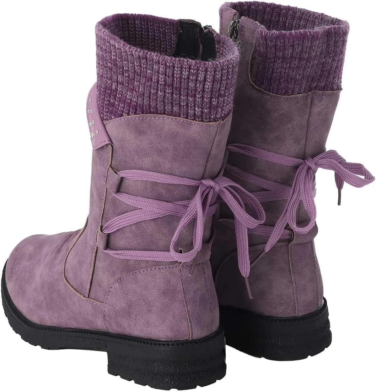 Slip on Winter Boots for Women Tall Womens Tall Waterproof Rubber Boots R Warm for Snow Women's Leather Winter Boots White Snow Boots Waterproof Calf Botas De Invierno Para Mujeres Bajitas