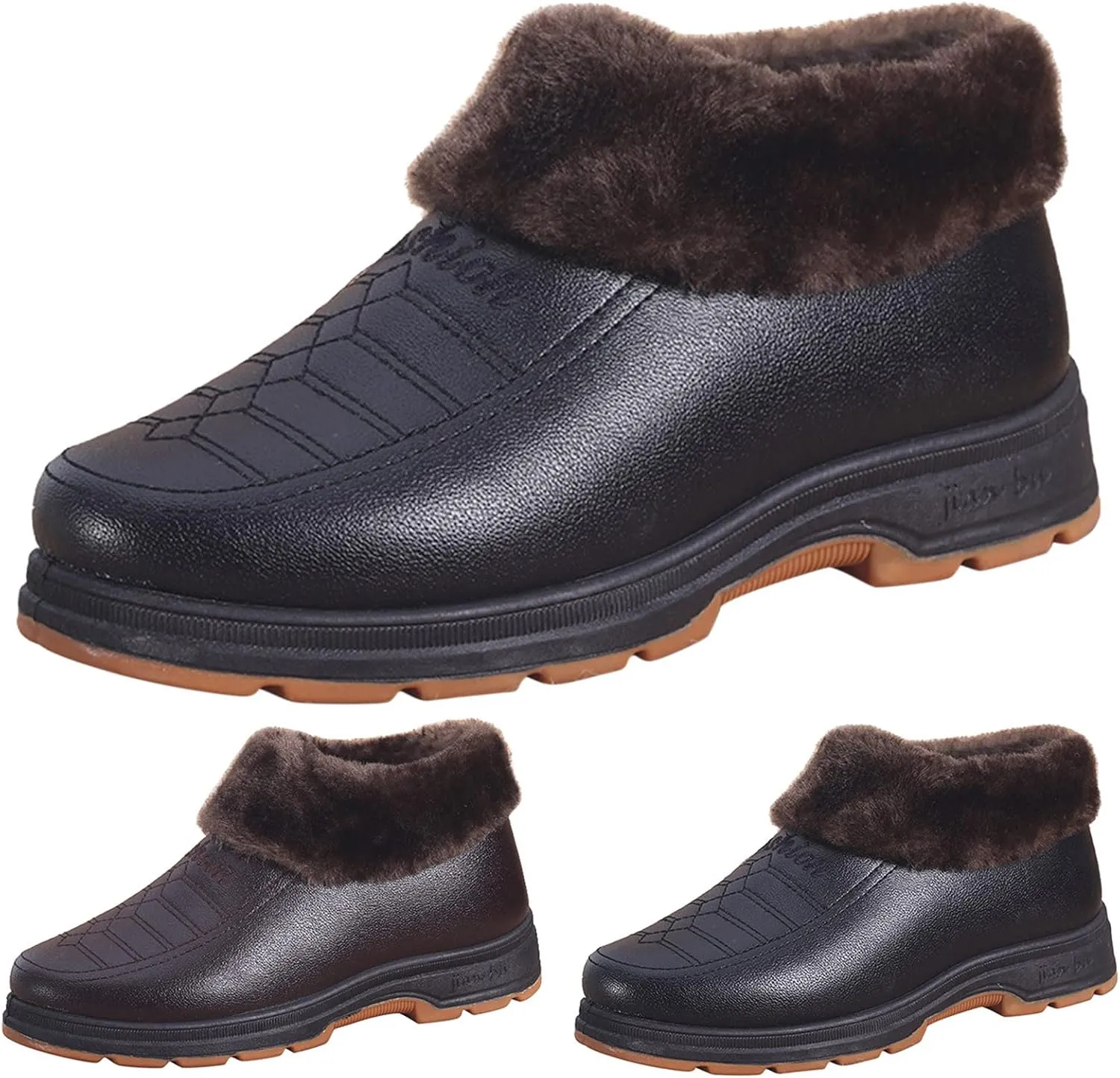 Snow Hiking Boots for Women Waterproof Non Slip Womens White Snow Boots Size 12 Womens Winter Boots Waterproof Size 7.5 Womens Ankle Boots Low Heel Waterproof Botas Para El Frio De Mujer Impermeables