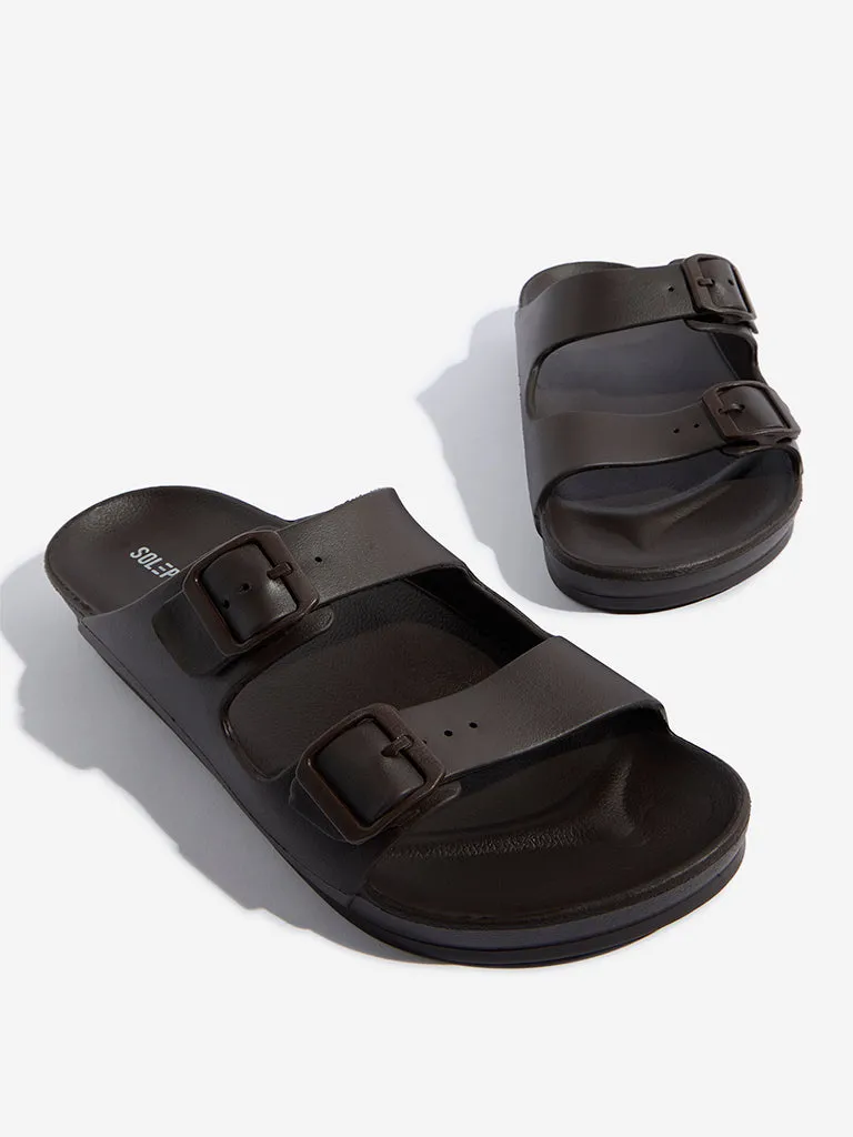 SOLEPLAY Dark Brown Dual-Strap Flip-Flop