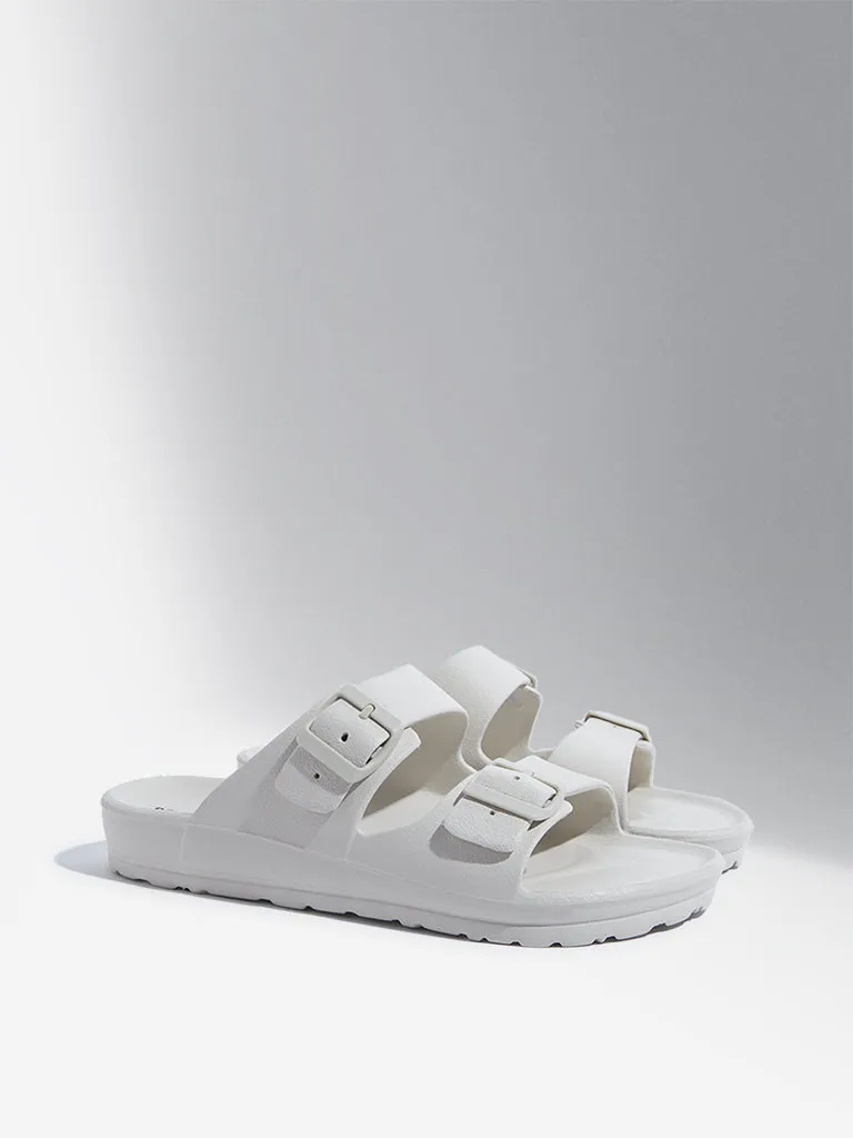 SOLEPLAY Ivory Dual Band Buckled Flip-Flop
