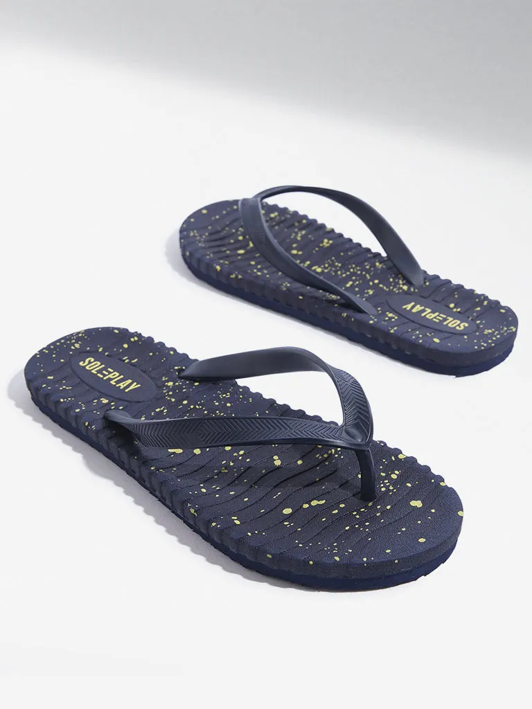SOLEPLAY Navy Speckle Textured Flip-Flop