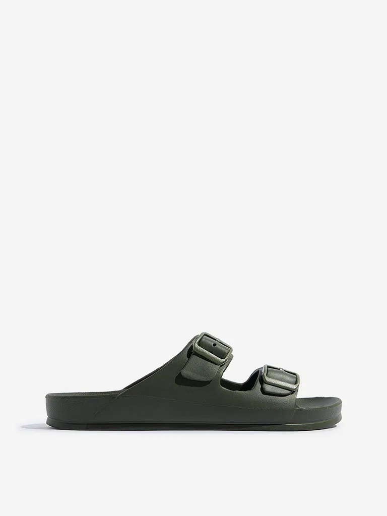 SOLEPLAY Olive Dual-Strap Flip-Flop