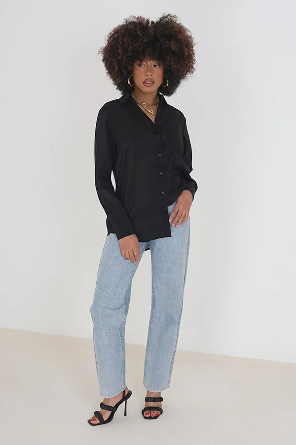 SOLID RELAXED FIT LONG SLEEVE SHIRT
