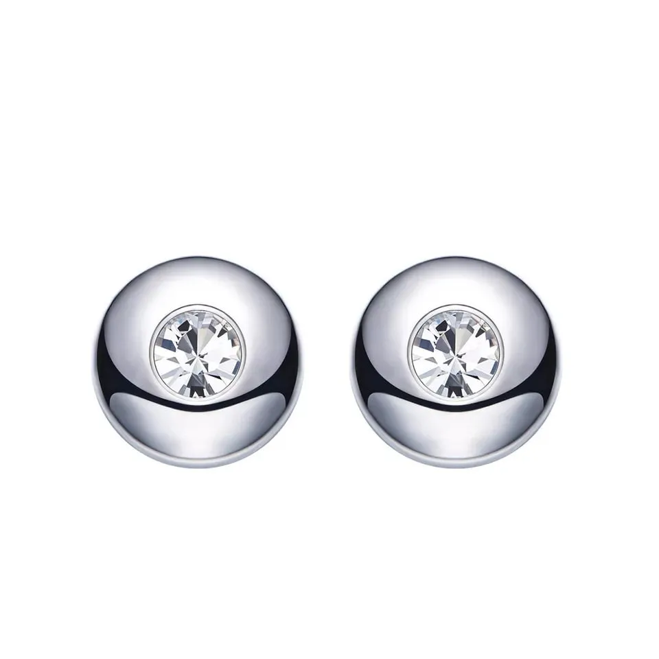 Sterling silver cute little earrings with little crystals