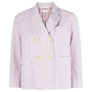 Striped Double-Breasted Jacket