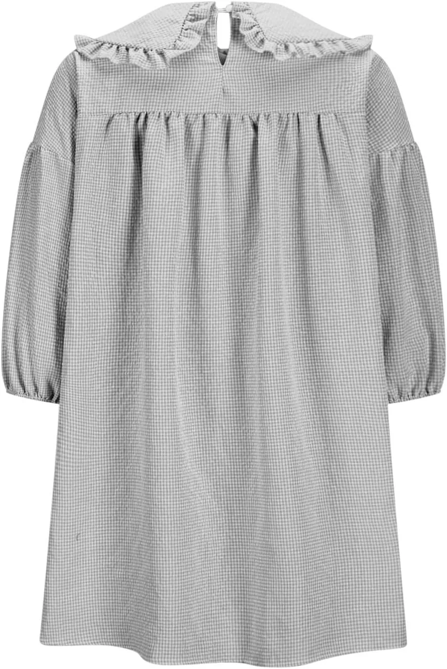 Summer Peter Pan Collar Dresses for Women 3/4 Sleeve Mini Dress Loose Fit Casual Beach Sundress Sleepwear Loungewear