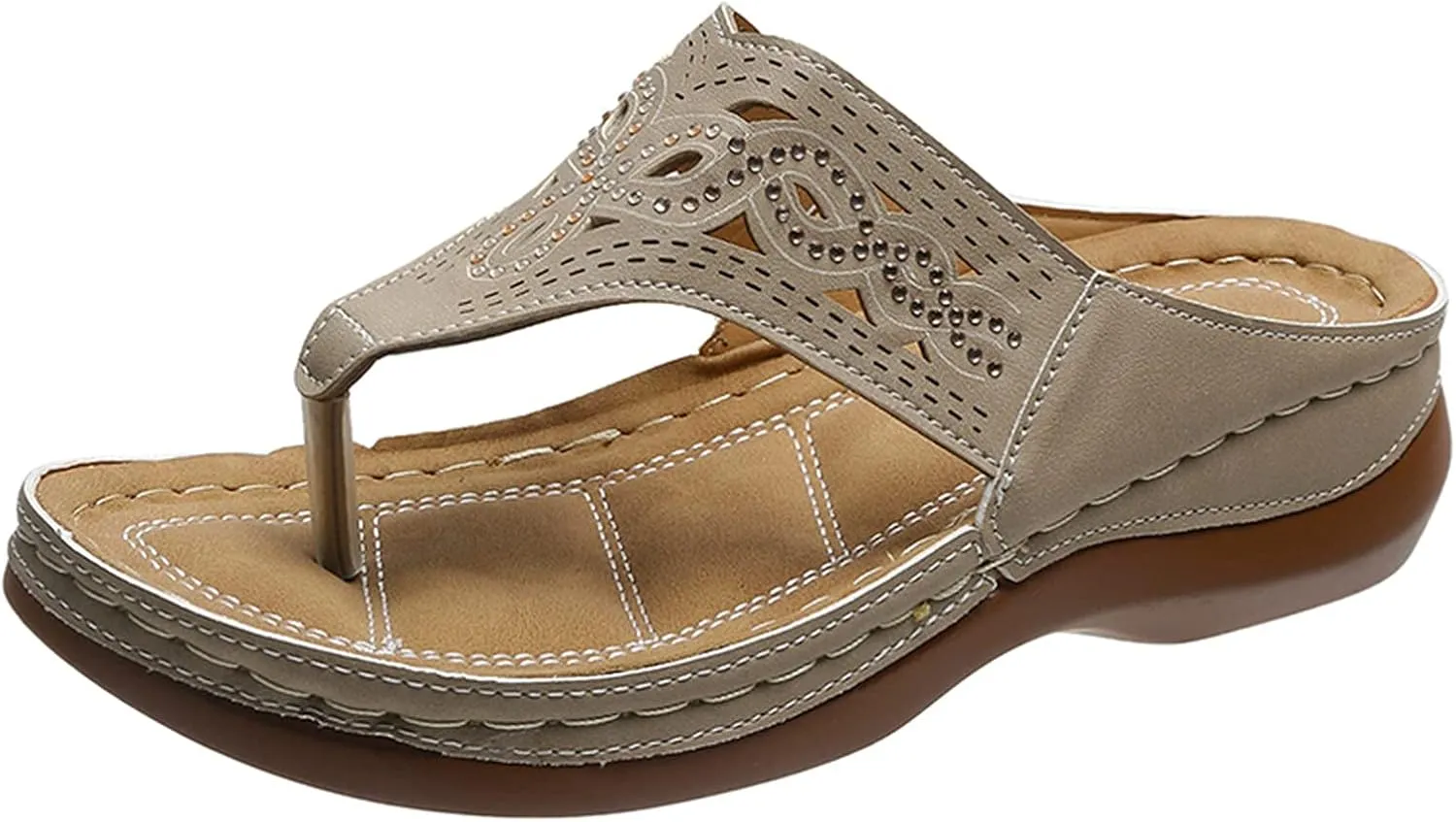 Summer Sandals for Women, Sandals Women Flip Flops Summer Beach Casual Sandals Comfortable Boho Shoes Flat
