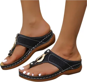 Summer Sandals for Women, Sandals Women Flip Flops Summer Beach Casual Sandals Comfortable Boho Shoes Flat