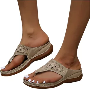 Summer Sandals for Women, Sandals Women Flip Flops Summer Beach Casual Sandals Comfortable Boho Shoes Flat