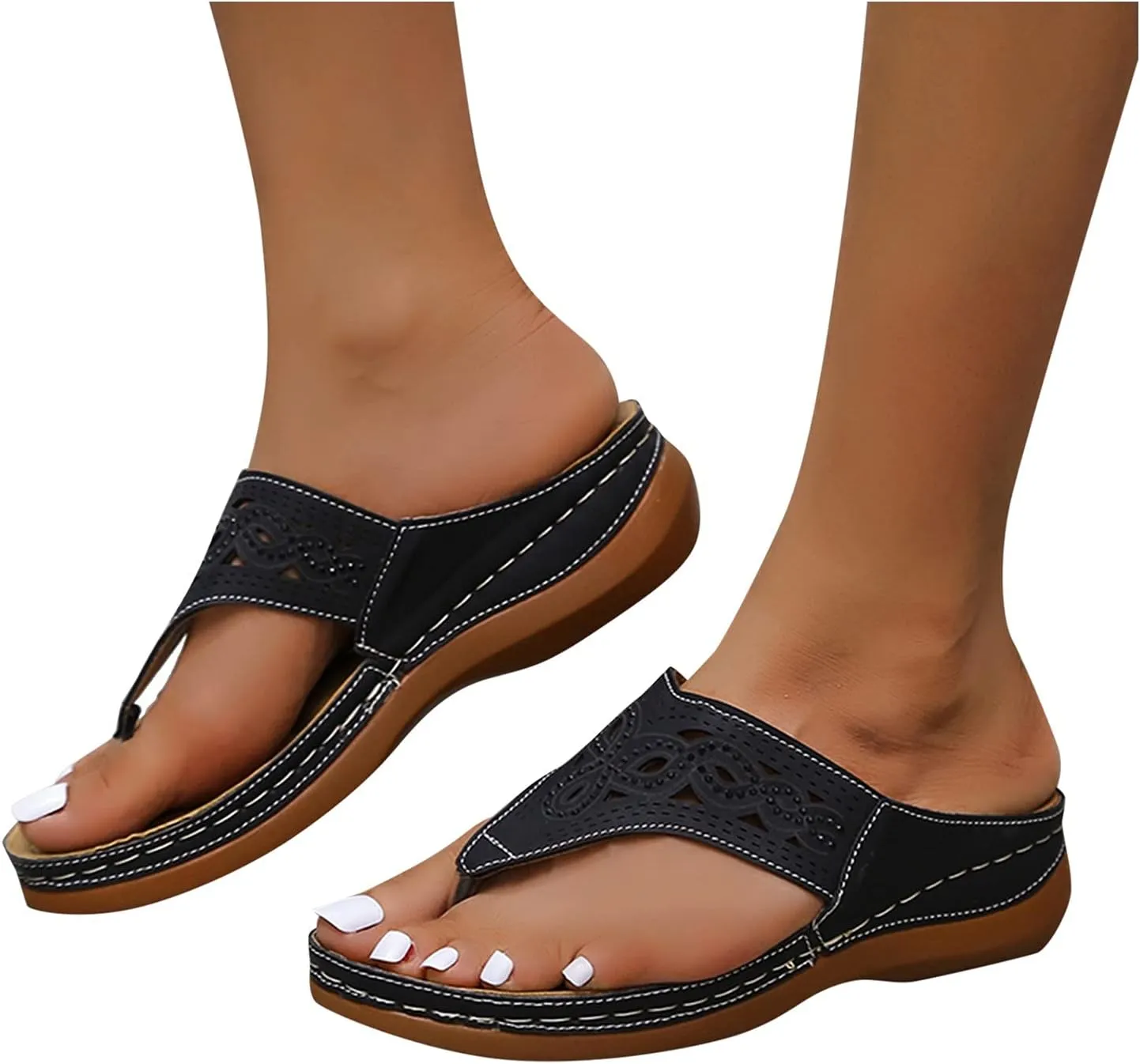 Summer Sandals for Women, Sandals Women Flip Flops Summer Beach Casual Sandals Comfortable Boho Shoes Flat