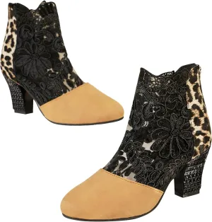 Tan Booties Women's Black Boots Boots for Walking All Day Women Lined Womens Boots Ankle Boots for Women with Heel Open toe Ankle Boots Black Wedge Heel Booties Casual Shoes for Women