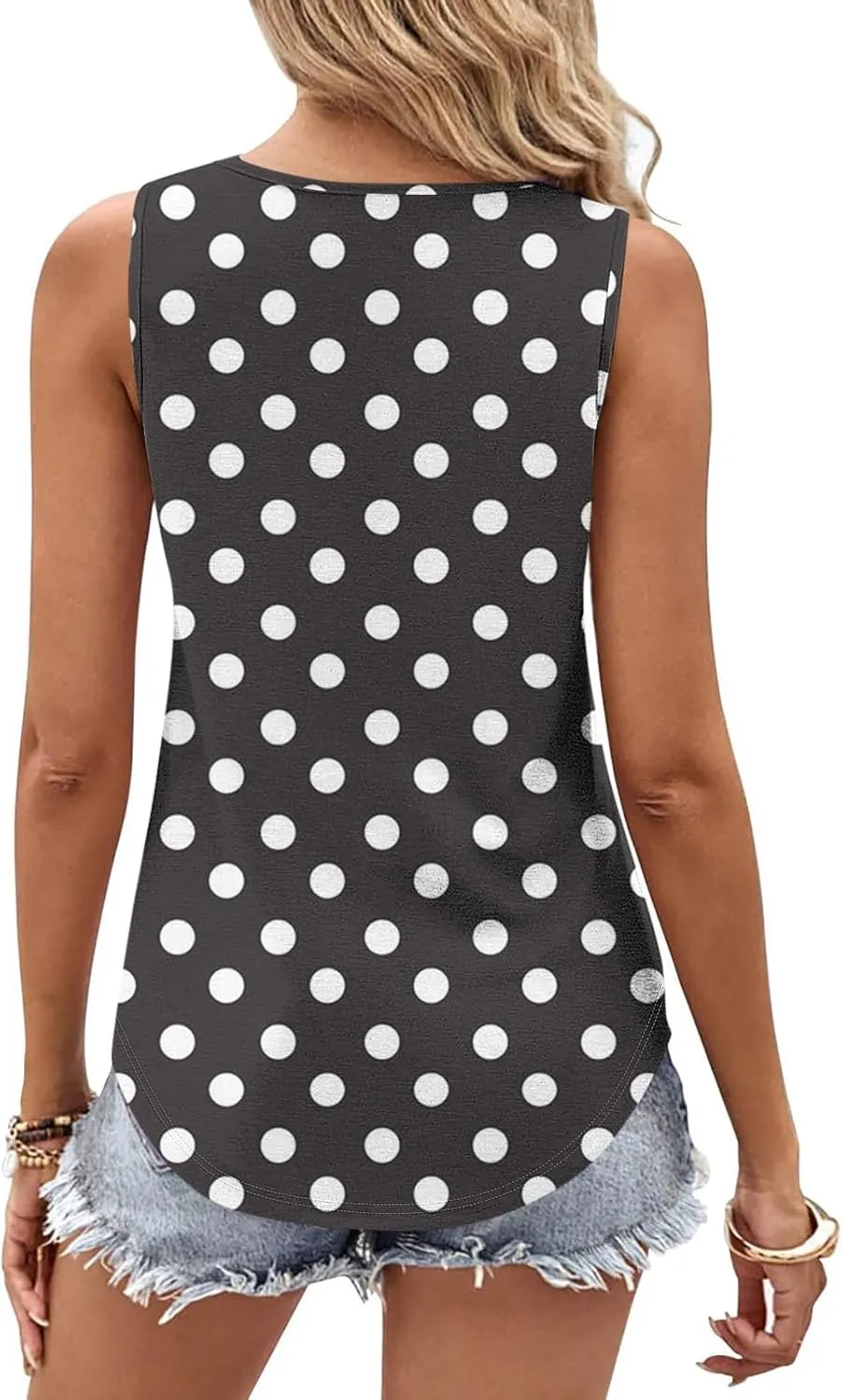 TANGNADE Tank Top Women Summer Trendy Sleeveless T Shirts Pleated Scoop Neck Graphic Tee Floral Print Blouses Dressy Casual