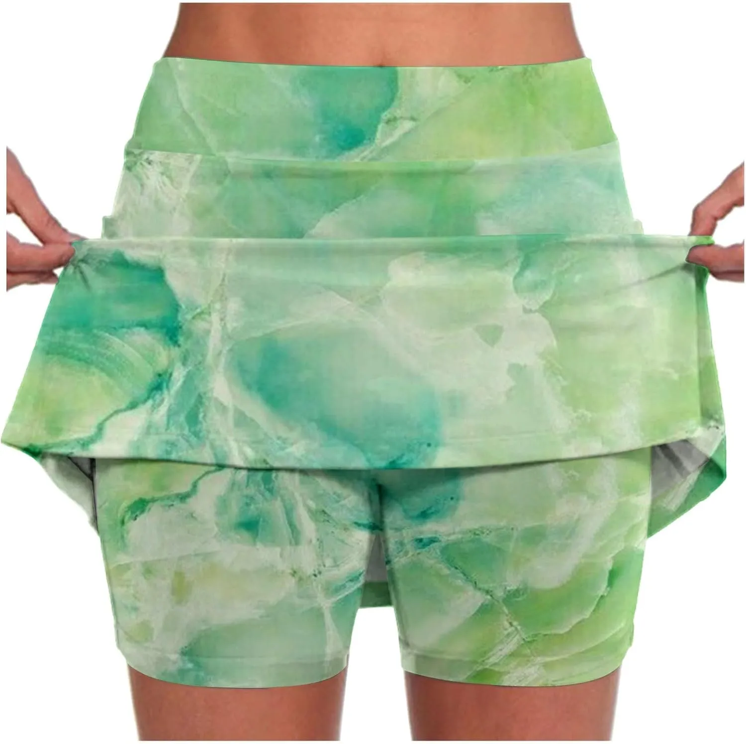 Tennis Skorts for Women with Pockets Tum Control Floral Beach High Waistekirts with Pockets Quick Dry Golf Skort