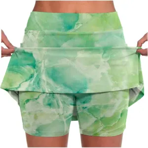 Tennis Skorts for Women with Pockets Tum Control Floral Beach High Waistekirts with Pockets Quick Dry Golf Skort