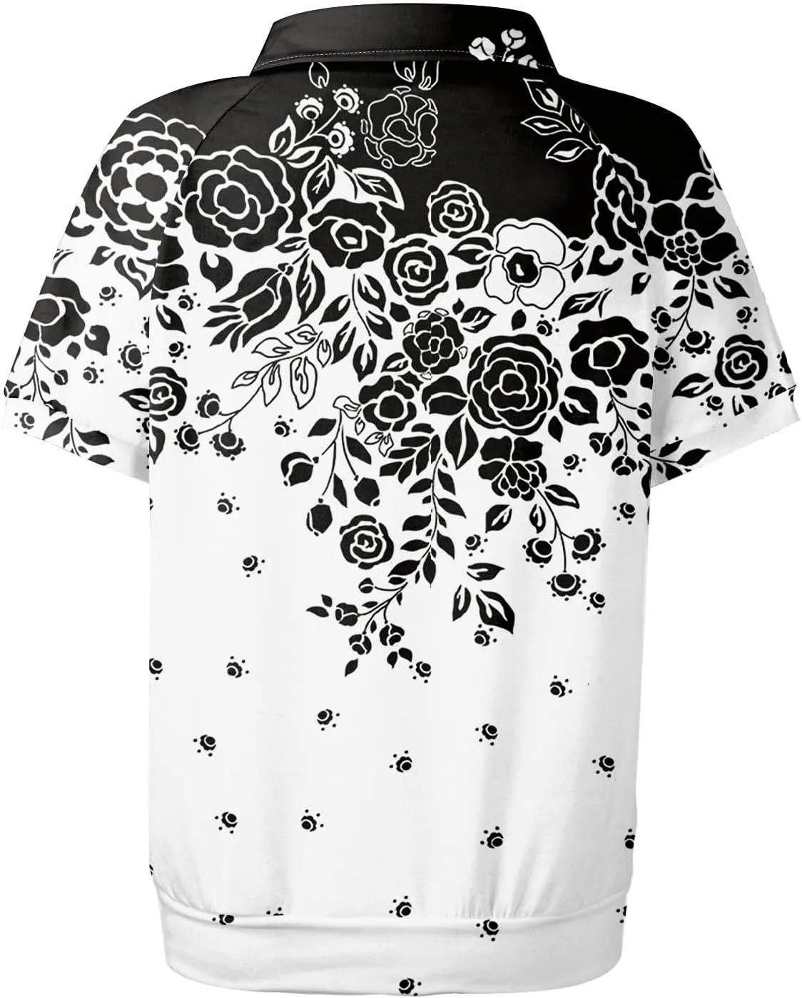 Tops for Women Trendy Short Sleeve Summer Collared Shirts Polo Vacation Outfits Banded Hem Blouses Casual