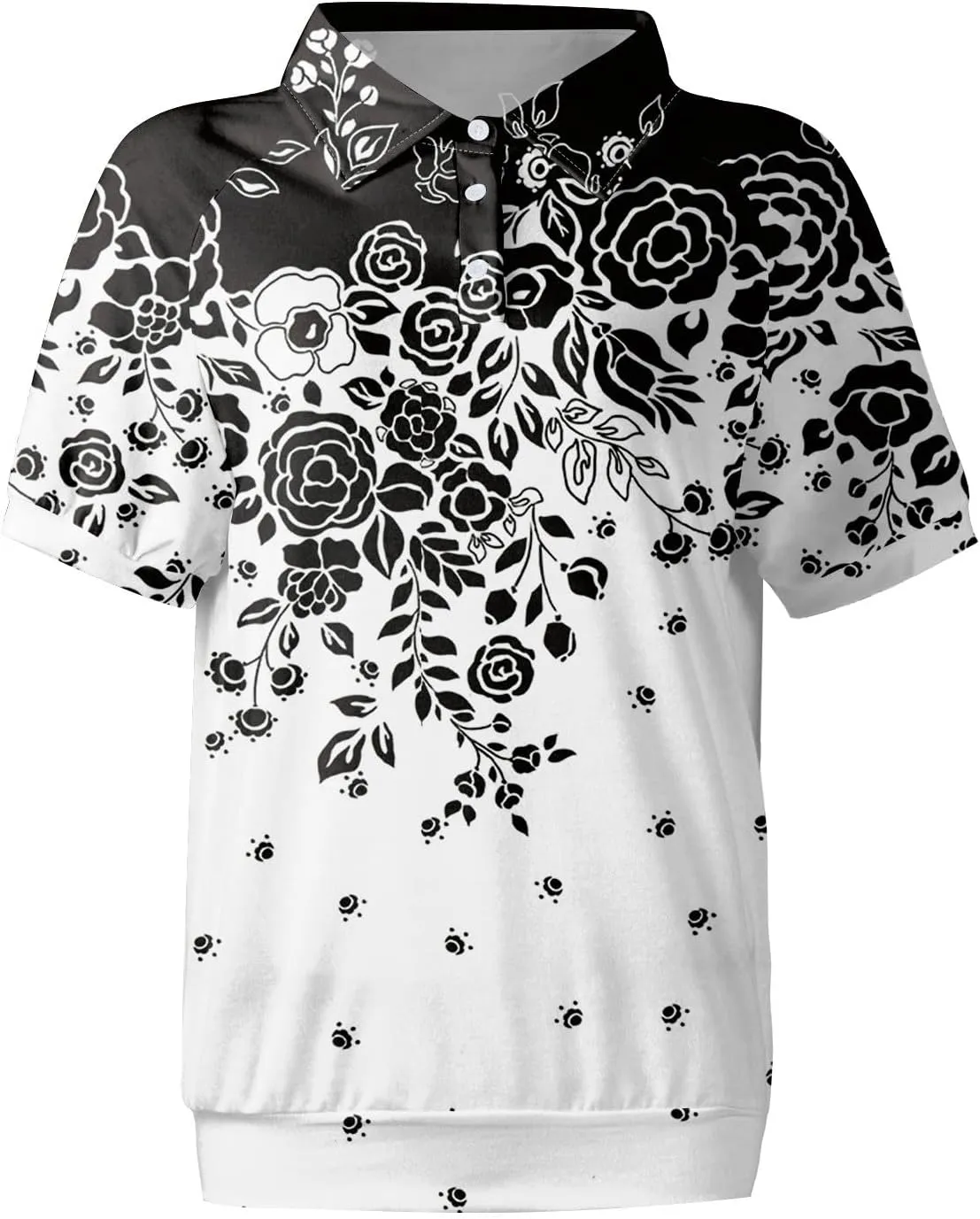 Tops for Women Trendy Short Sleeve Summer Collared Shirts Polo Vacation Outfits Banded Hem Blouses Casual
