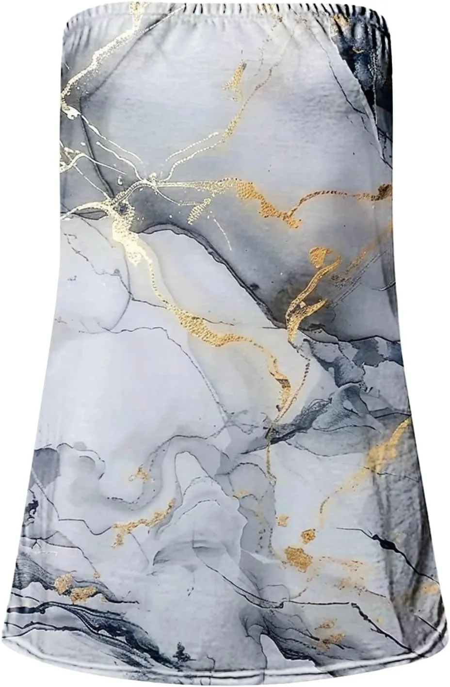 Tube Tops for Women Summer Strapless Bandeau Tank Casual Loose Tunic Sleeveless Shirts Off The Shoulder Flowy Blouses