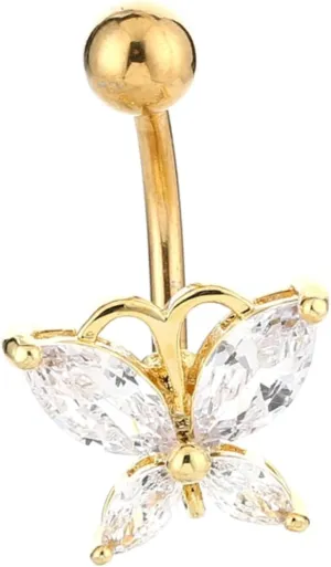 VANZACK Navel Nail Navel Ring Navel Rings Belly Navel Piercings Jewelry Navel Rings for Women Body Jewelry Piercing Piercing Jewelry Golden Copper