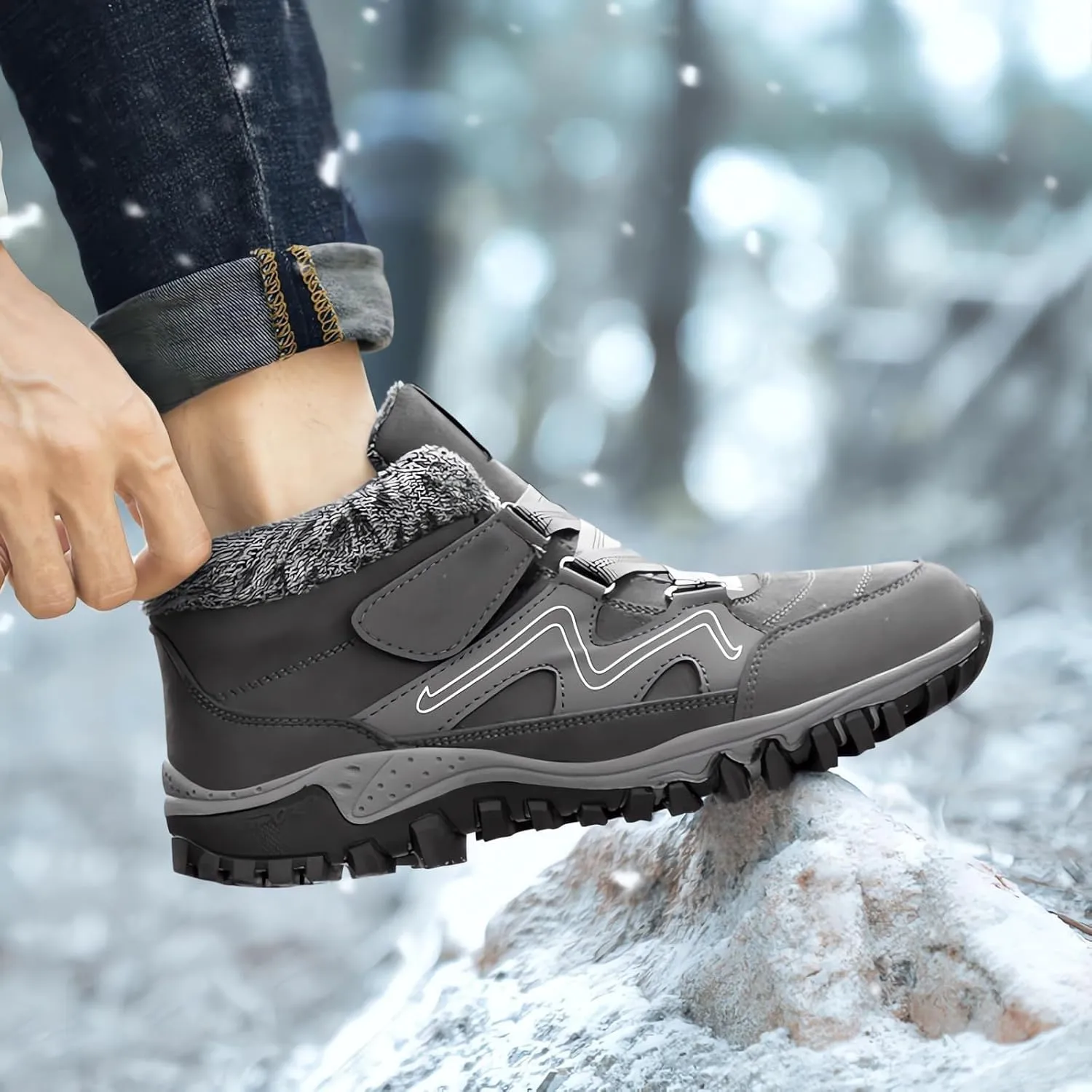 Waterproof Snow Boots for Women Cute Winter Walking Boots for Women Waterproof Winter Ankle Shoes for Women Waterproof Snow Wide Width Winter Boots for Woman Botas De Nieve Para Mujer Talla 4