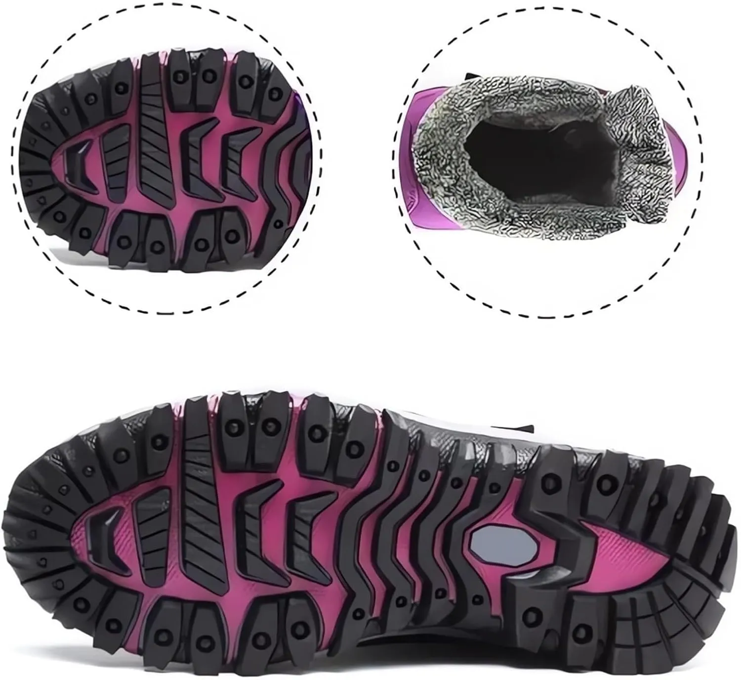 Waterproof Snow Boots for Women Cute Winter Walking Boots for Women Waterproof Winter Ankle Shoes for Women Waterproof Snow Wide Width Winter Boots for Woman Botas De Nieve Para Mujer Talla 4