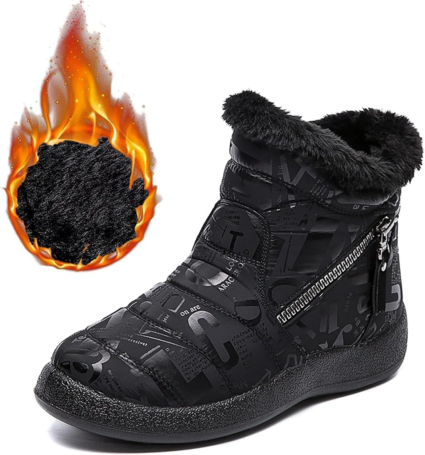 Winter Shoes for Women 2024 Comfy Dressy Winter Shoes for Women Low Heel Womens Wide Width Snow Boots Botas De Mujer Para El Frio Cute Womens Winter Dress Boots