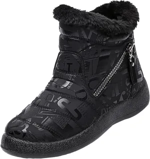 Winter Shoes for Women 2024 Comfy Dressy Winter Shoes for Women Low Heel Womens Wide Width Snow Boots Botas De Mujer Para El Frio Cute Womens Winter Dress Boots