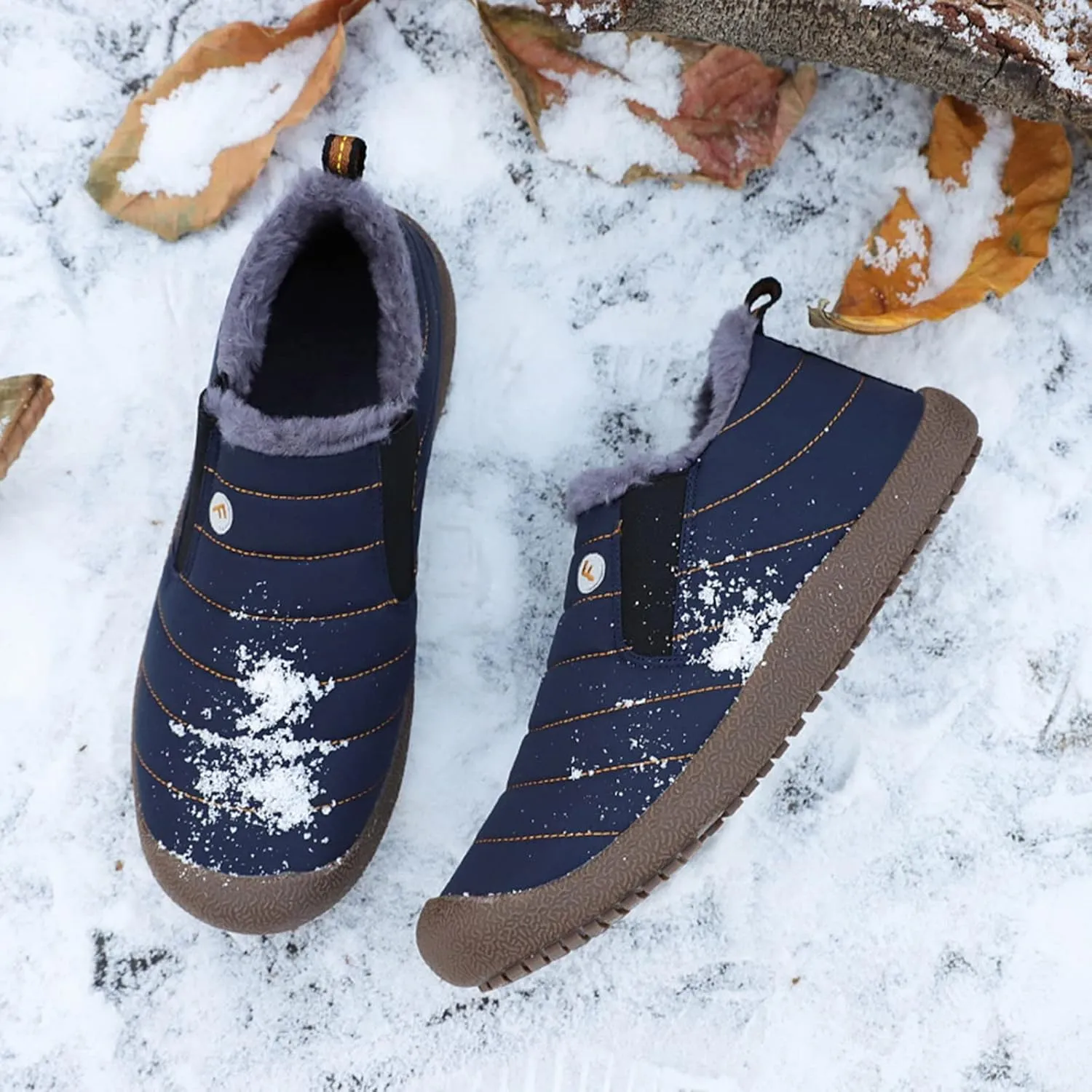 Winter Snow Boots for Women Slip on Womens Tall Pull on Snow Boots Womens Winter Boots Zipper Grey Waterproof Winter Womens Boots Size 10 Botas Termicas Para El Trabajo De Mujer