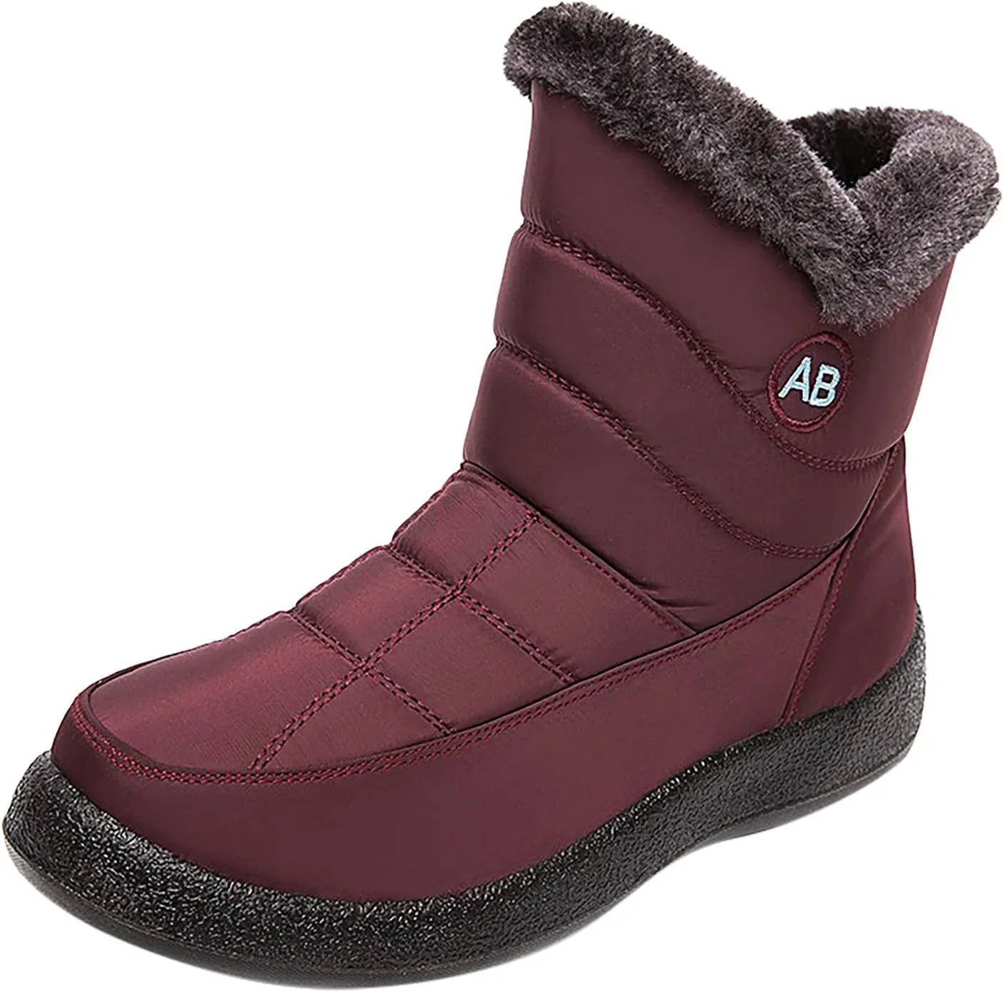 Winter Snow Boots for Women Snow Boots for Women Womens Winter Boots Waterproof Cloth Comfortable Side Zipper Boots