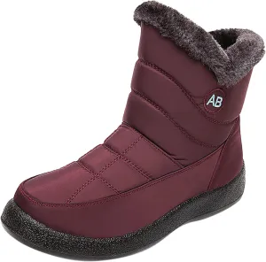 Winter Snow Boots for Women Snow Boots for Women Womens Winter Boots Waterproof Cloth Comfortable Side Zipper Boots