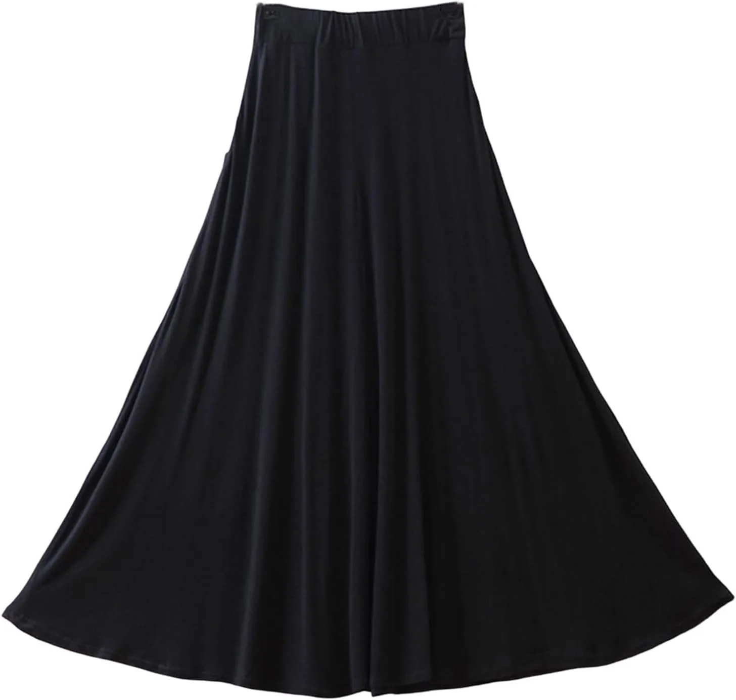 Women's Ankle Length Skirt Solid Color Fashion Elastic Waist A Line Skirts Summer Fashion Flowy Swing Vacation Skort
