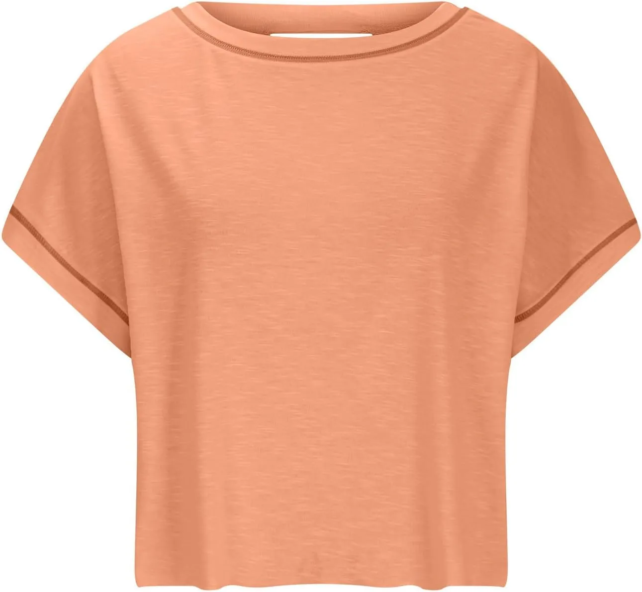 Womens Crop Workout Tops Cap Sleeve Tops Summer Cropped Shirts Open Back Blouses