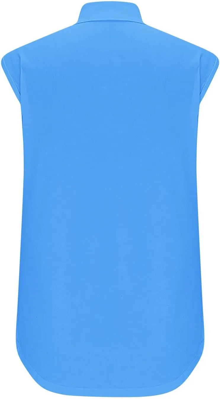 Women's Quarter Zip Athletic Tank Tops Sleeveless Workout Shirts Summer Casual 1/4 Zip Baseball Tennis Top
