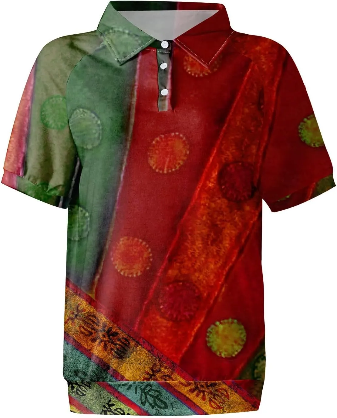 Womens Shirts Casual Short Sleeve Work Outfits Floral Print Blouses Summer Tops Trendy Lapel Collared