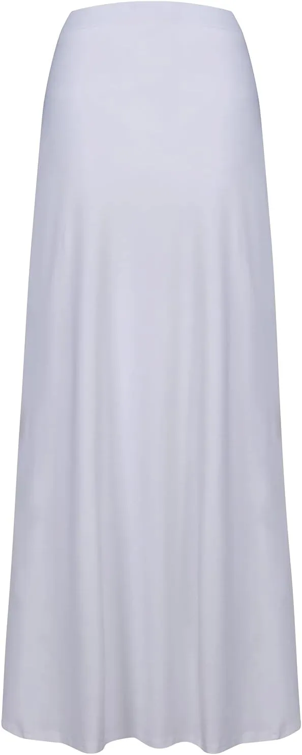 Womens Skirts Midi Length Basic Pleated High Waisted Wrap Ruched Bodycon Trendy Summer Asymmetrical Pencil Skirt