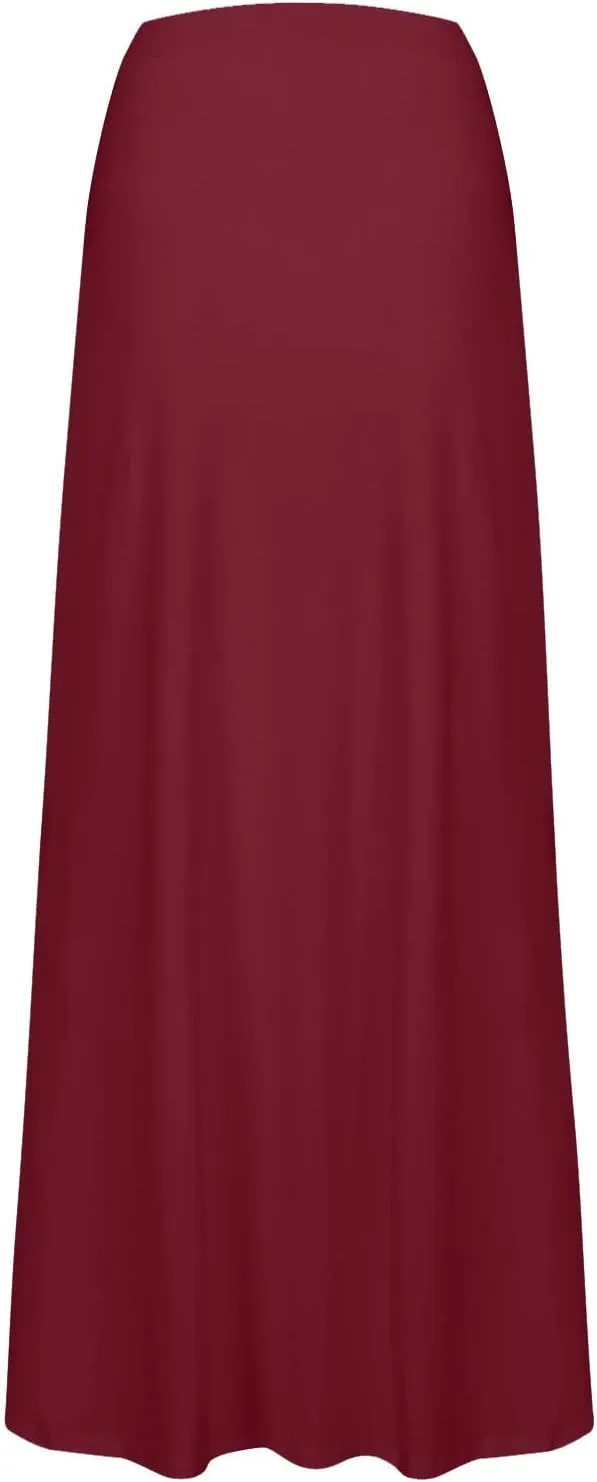 Womens Skirts Midi Length Basic Pleated High Waisted Wrap Ruched Bodycon Trendy Summer Asymmetrical Pencil Skirt
