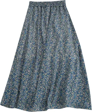 Women's Skirts Summer Casual Tiered Pleated High Waist Floral Boho Midi Skort