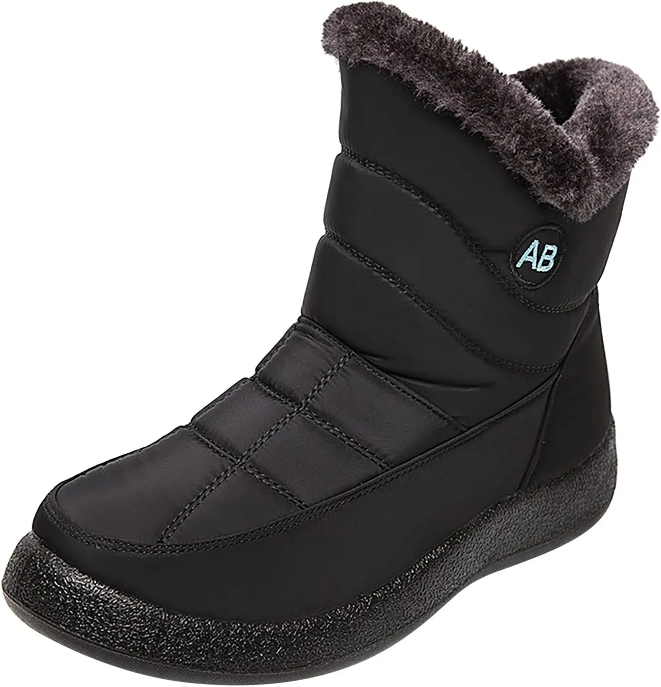 Womens Slip on Snow Boots Waterproof Women's Black Waterproof Snow Boots Snow Boots Womens Slip on Ankle Winter Boots for Women Waterproof Womens Winter Hiking Boots