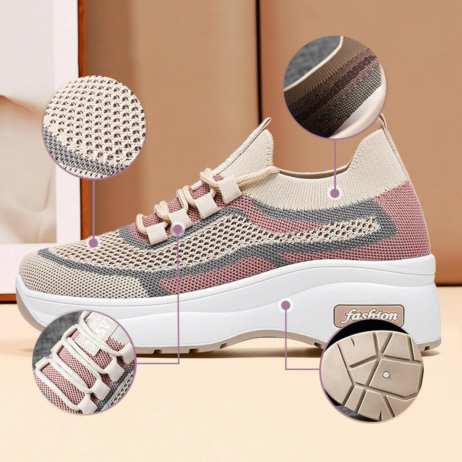 Women's Slip on Walking Shoes Non Slip Memory Foam Running Shoes Wide Width Breathable Mesh Sports Workout Tennis Shoes Ladies 2024 Fashion Sneakers