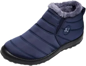 Women's Snow Boots Slip on Winter Snow Boots Women Women Winter Boots Pull on Mid Calf Winter Boots for Women with Fur Women's Tall Winter Boots