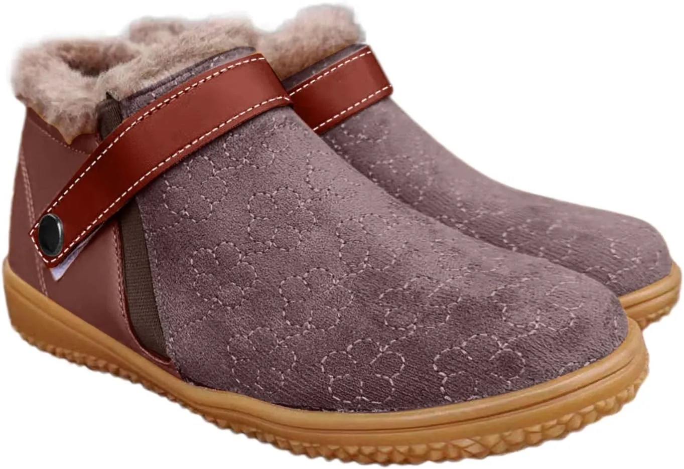 Womens Tall Winter Boots Waterproof Insulated Women's Tall Snow Boots Waterproof Fur Boots for Women Winter Ankle Women's Black Brown Tan Grey Winter Snow Boots Botas De Invierno Para Mujer