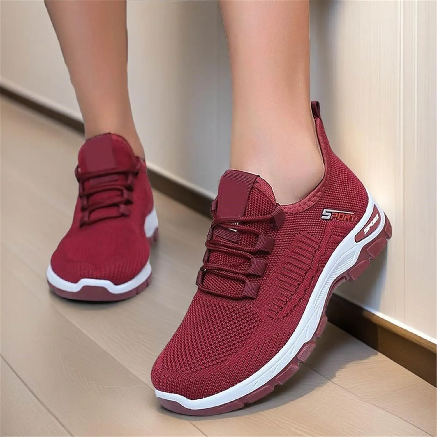 Women's Walking Shoes Arch Support Non Slip Work Shoes Lightweight Casual Breathable Tennis Shoe Work Shopping Travel Sport Athletic Sneakers Gym Tennis Slip On Comfortable Lightweight Shoe