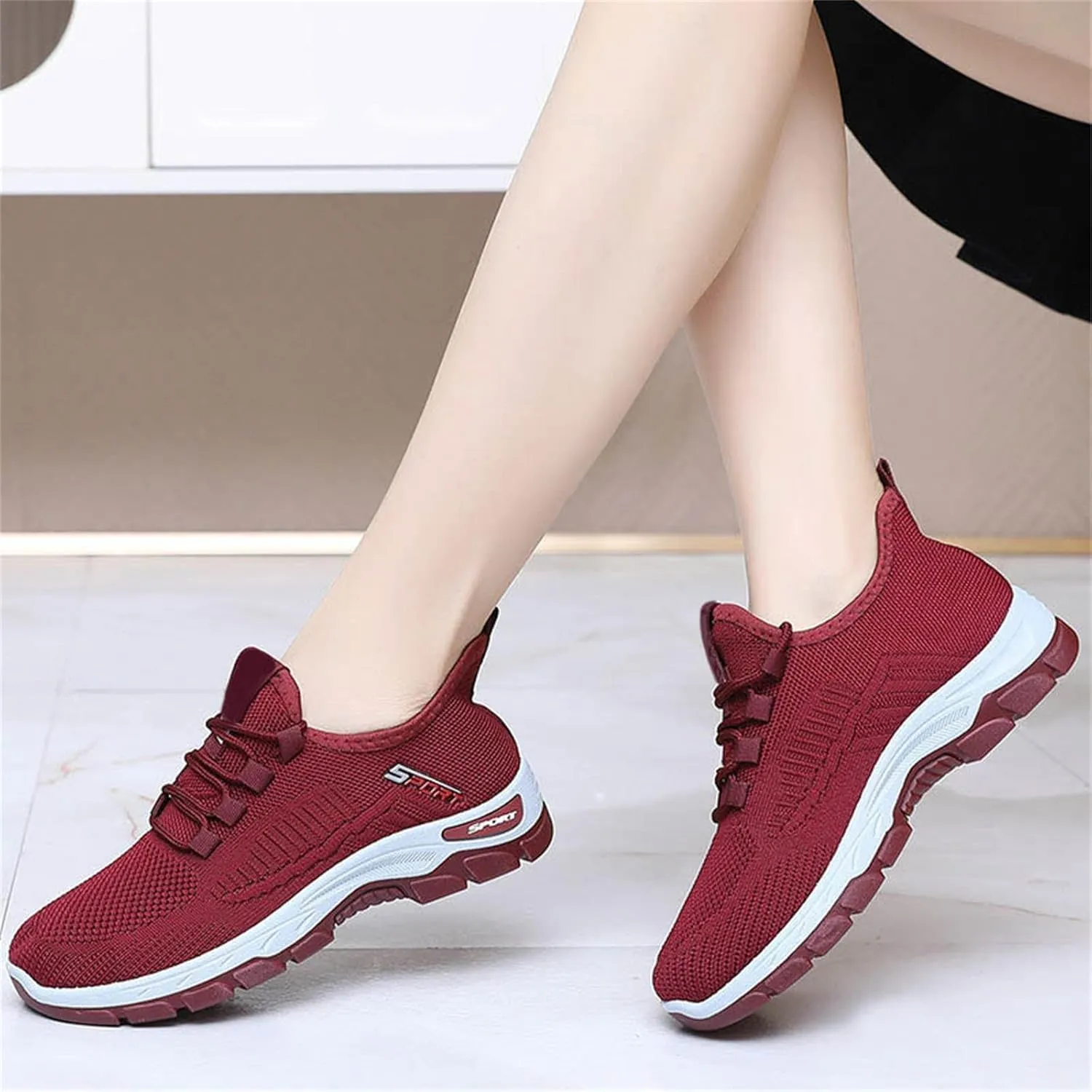 Women's Walking Shoes Arch Support Non Slip Work Shoes Lightweight Casual Breathable Tennis Shoe Work Shopping Travel Sport Athletic Sneakers Gym Tennis Slip On Comfortable Lightweight Shoe