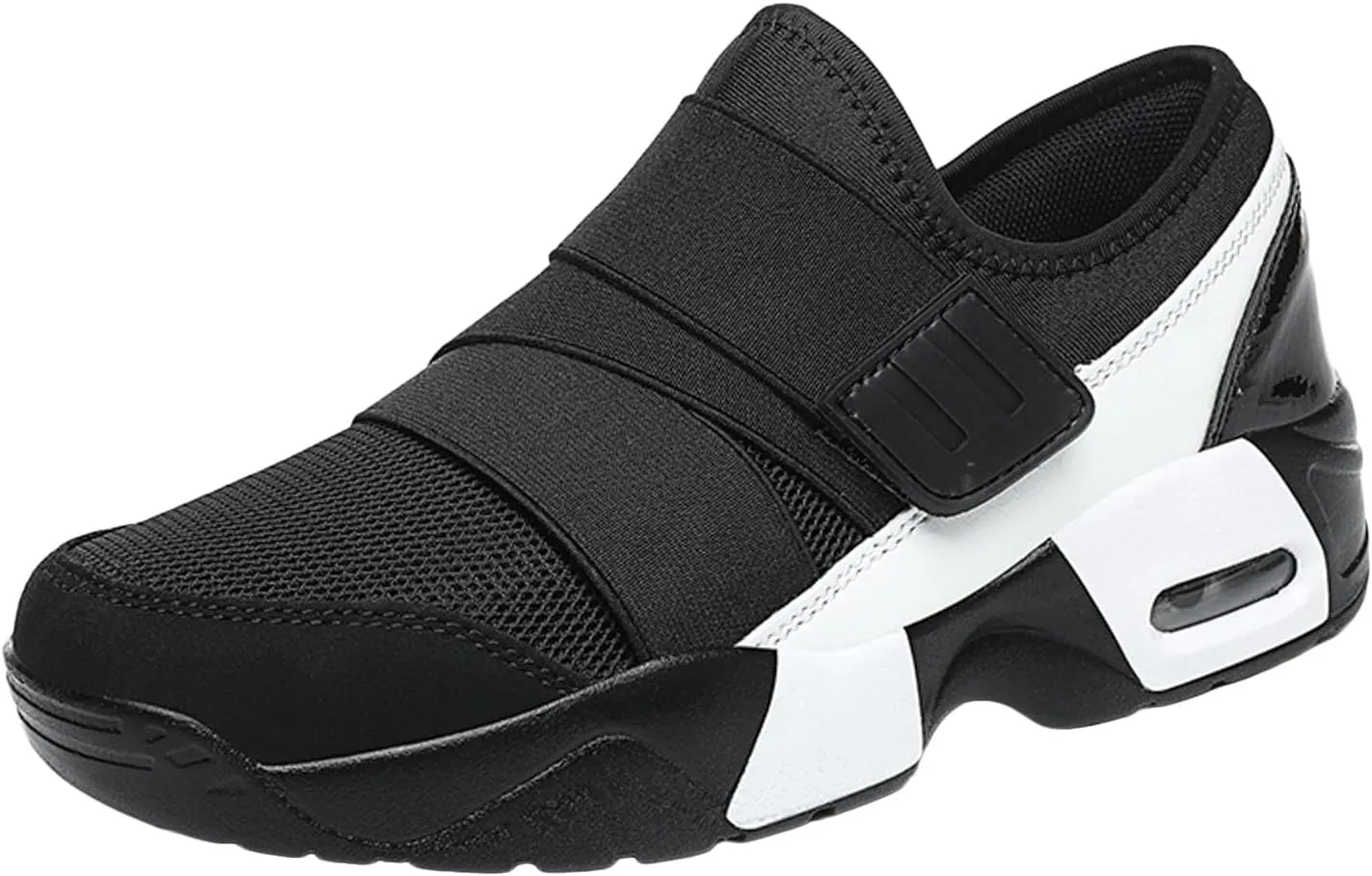 Womens Walking Shoes Slip on Comfy Knitted Non Slip Vintage Wide Running Shoes Breathable Mesh Sports Workout Tennis Shoes Fashion Lace Up Sneakers