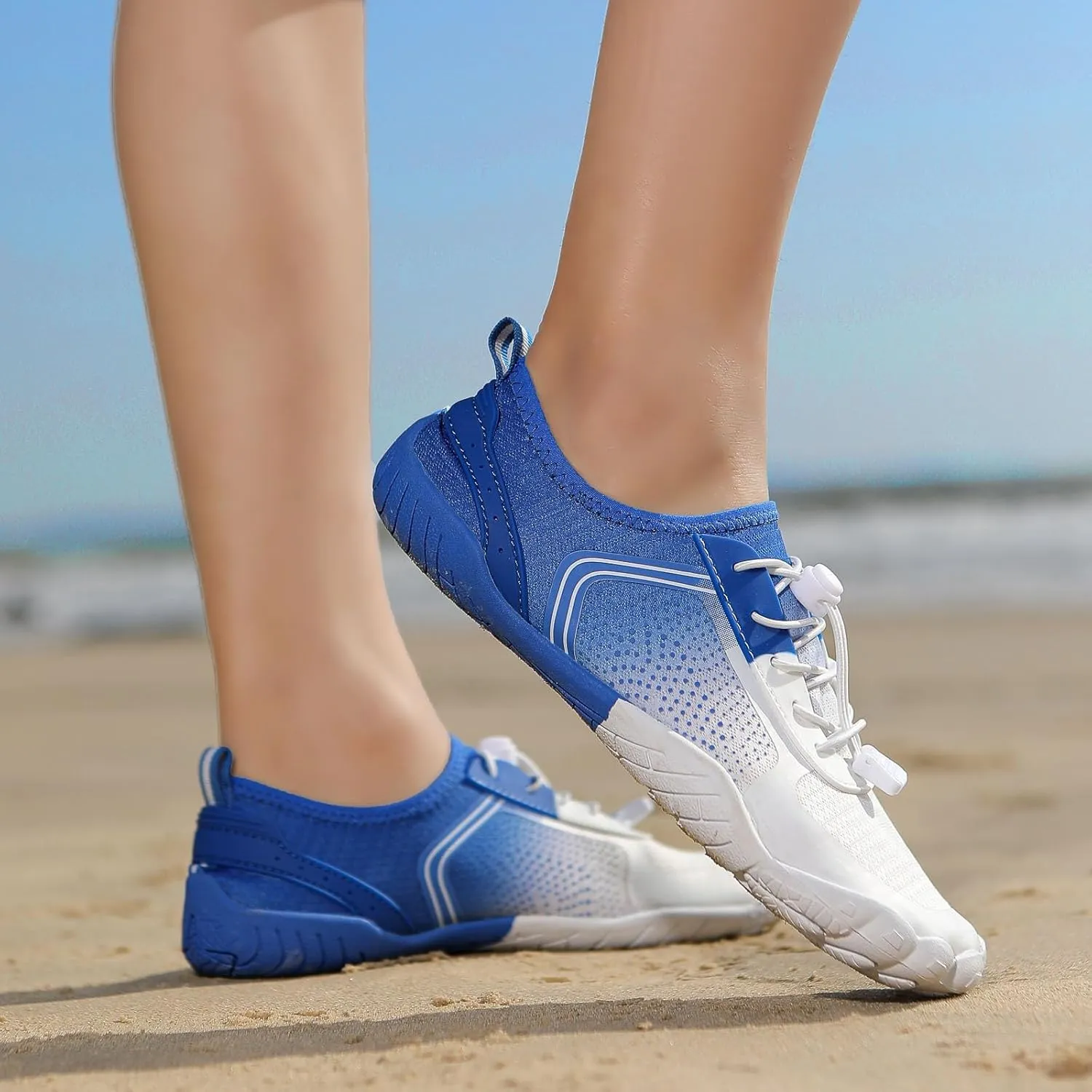 Womens Walking Shoes Slip on Dressy Knitted Non Slip Arch Support Running Shoes Breathable Mesh Sports Workout Tennis Shoes Fashion Lace Up Sneakers