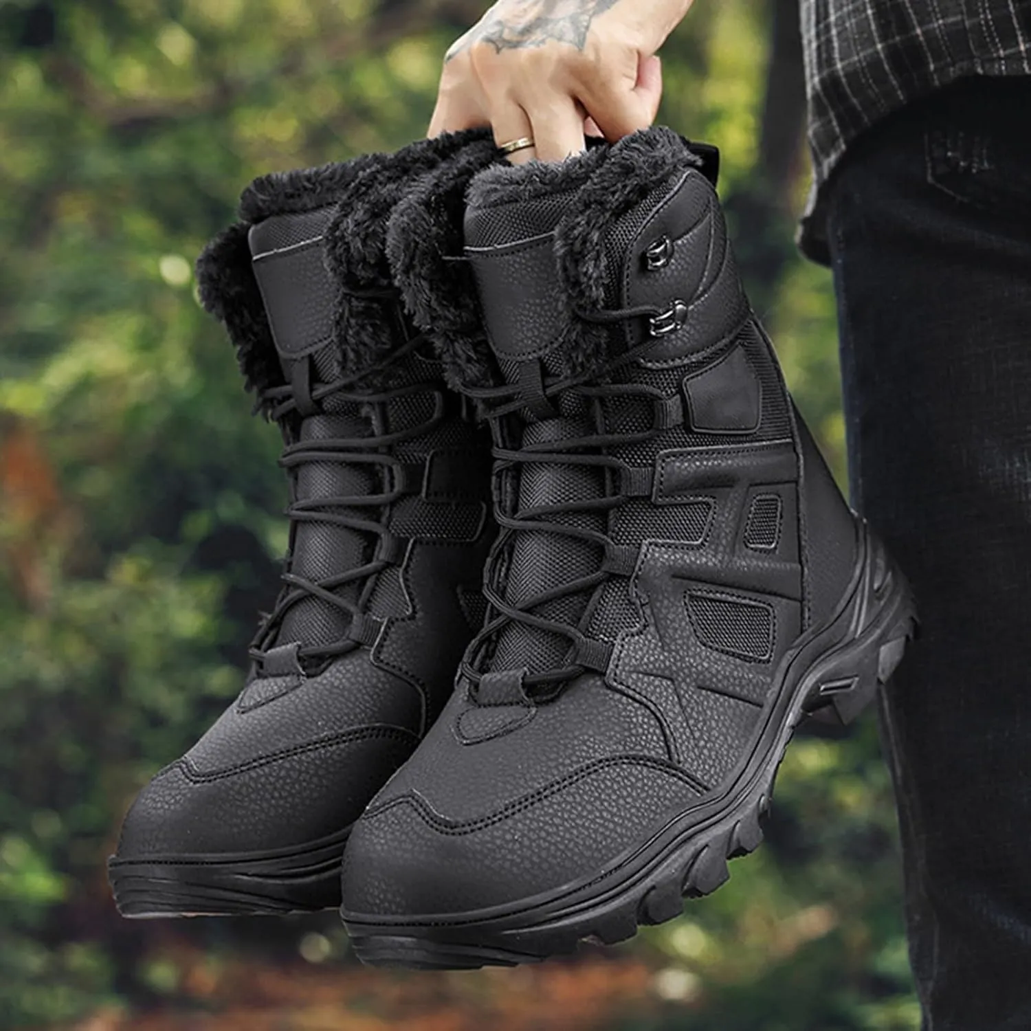 Womens Waterproof Winter Boots 11 Wide Boho Winter Ankle Boots for Women Low Heel Brown Snow Boots for Women Tall Winter Boots for Women Womens Slip on Winter Boots Wide Deals Cheap