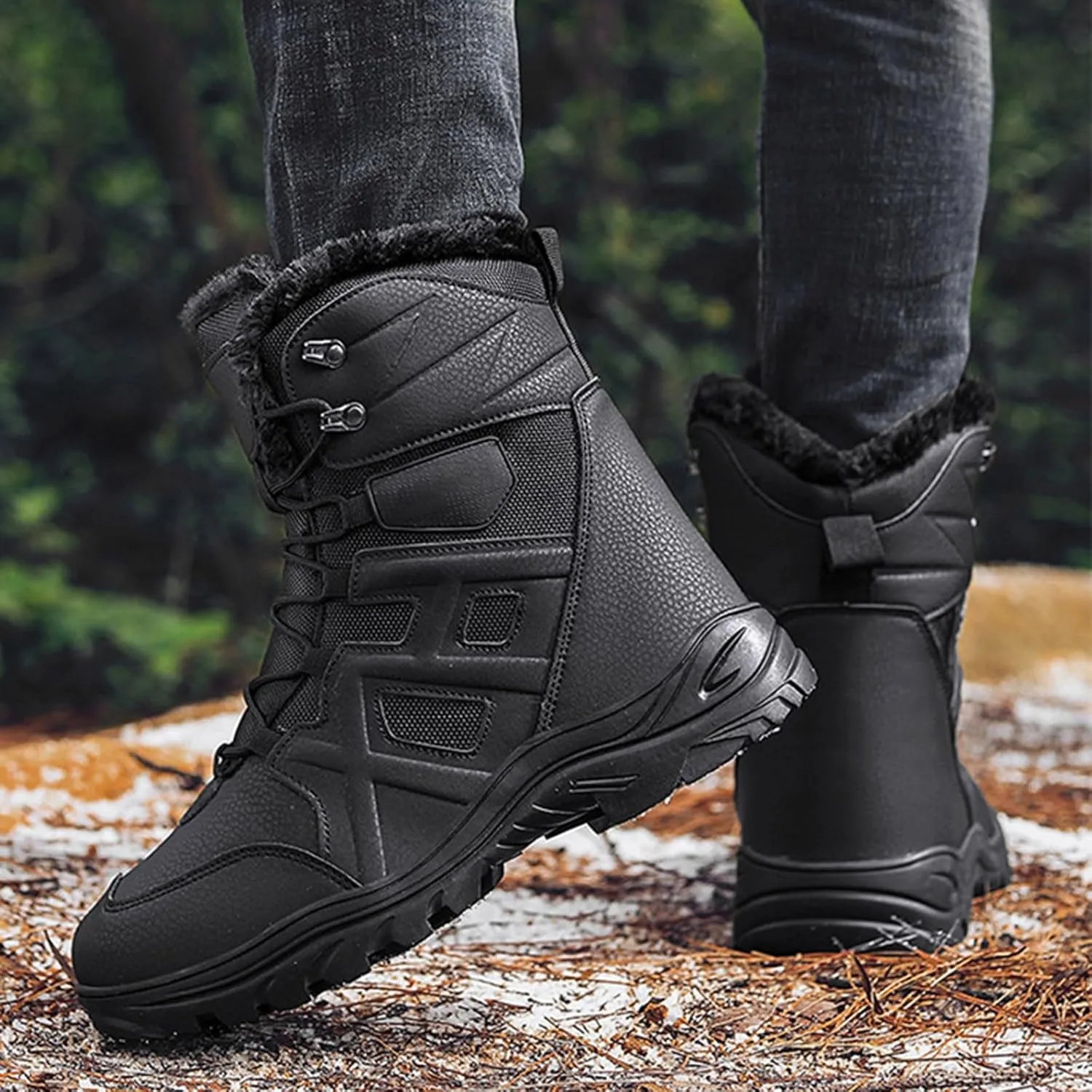 Womens Waterproof Winter Boots 11 Wide Boho Winter Ankle Boots for Women Low Heel Brown Snow Boots for Women Tall Winter Boots for Women Womens Slip on Winter Boots Wide Deals Cheap