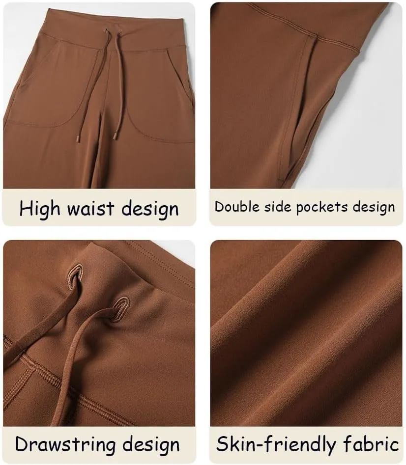 Women's Wide Leg Lounge Pants,Soft High Waisted Wide Leg Pants,Loose Yoga Pants,Stretch Trouser Pants