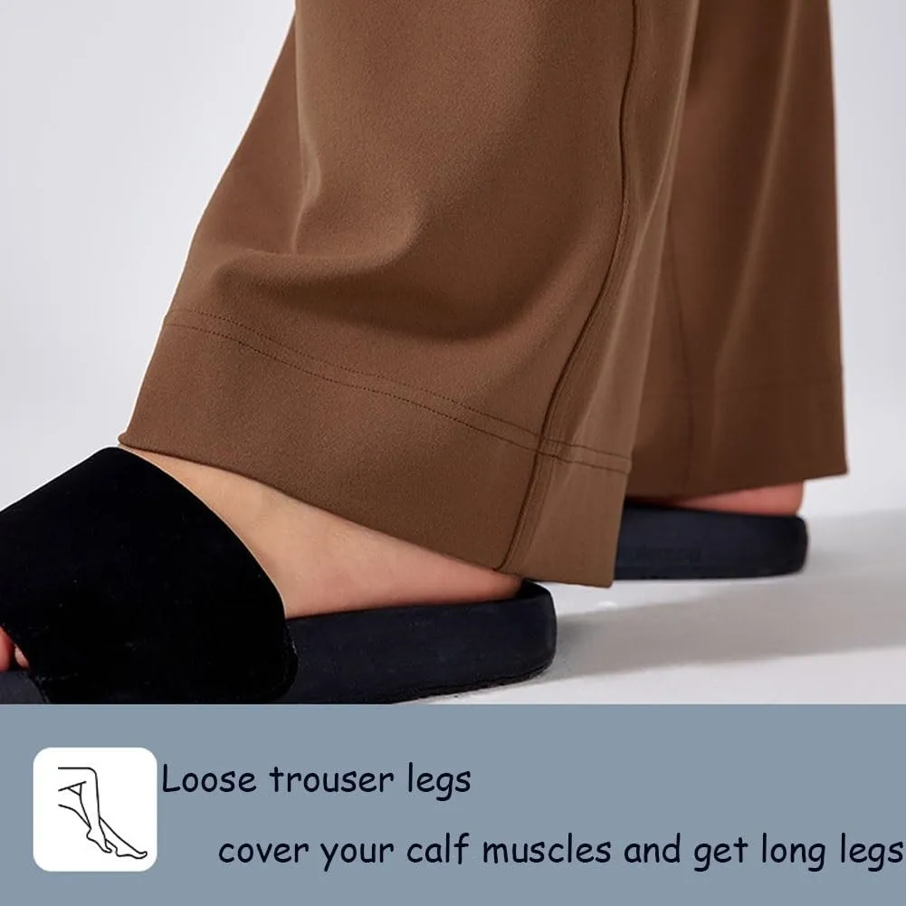 Women's Wide Leg Lounge Pants,Soft High Waisted Wide Leg Pants,Loose Yoga Pants,Stretch Trouser Pants