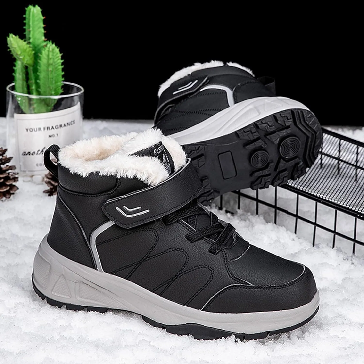 Women's Wide Snow Boots Waterproof Insulated Knee High Snow Boots for Woman Waterproof Short Winter Boots for Women Wide Womens Hiking Boots Waterproof Botas De Trabajo Para Nieve