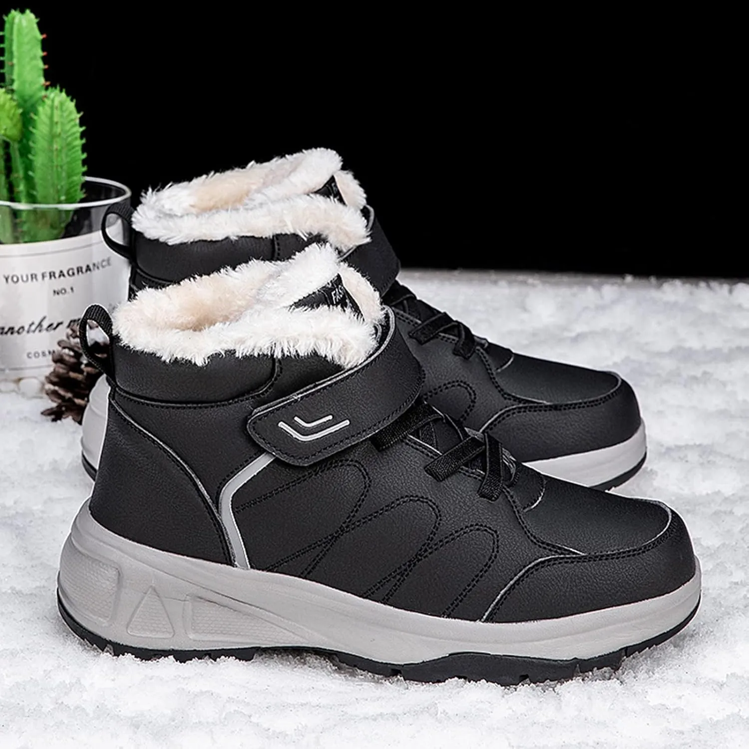 Women's Wide Snow Boots Waterproof Insulated Knee High Snow Boots for Woman Waterproof Short Winter Boots for Women Wide Womens Hiking Boots Waterproof Botas De Trabajo Para Nieve